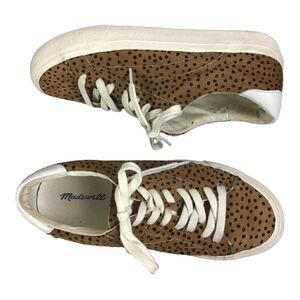 Madewell Woman's Sidewalk Sneakers in Spot Dot Calf Hair Low Top Size 7